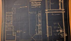 Grondplan van woning en limonadefabriekje